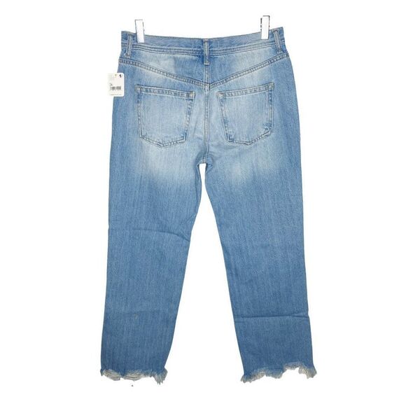 We the Free x Free People Maggie Mid Rise Straight Distressed Jeans - Picture 6 of 9